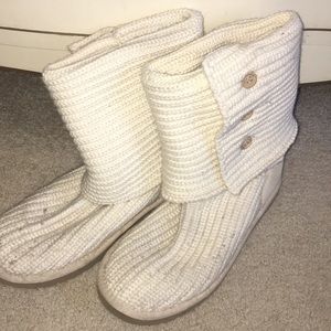 Women’s Ugg Classic Cardy Crochet Boots - Cream